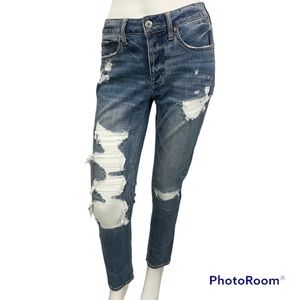 American Eagle Tomgirl Distressed Straight Tapered Leg Jeans - Size 2